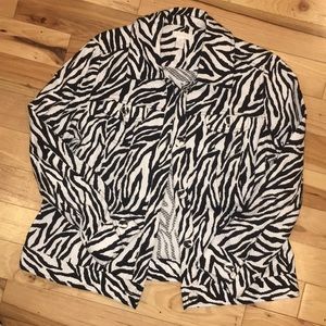 CHICOS Zebra Jacket
